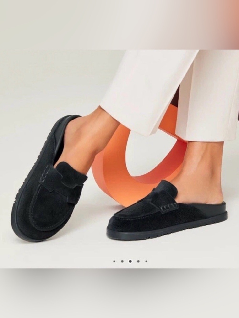 Hermes Black Suede Go Mules
